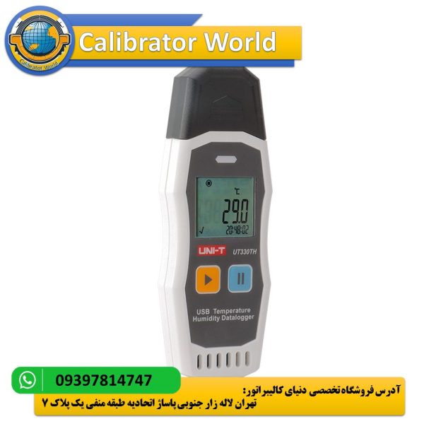 دیتالاگر دما و رطوبت UNI-T UT330TH با نمایشگر LCD، قابلیت ذخیره 64000 داده و استاندارد IP65 ضد آب و گرد و غبار، مناسب برای نظارت دما و رطوبت در سردخانه‌ها، گلخانه‌ها و صنایع غذایی