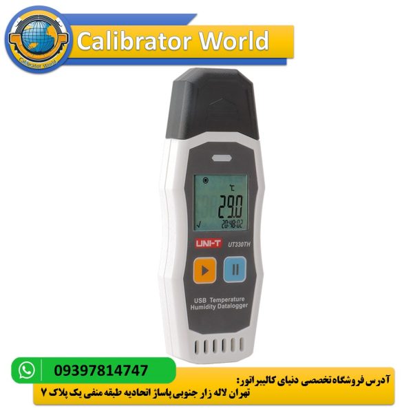 دیتالاگر دما و رطوبت UNI-T UT330THC با نمایشگر LCD، قابلیت ذخیره 64000 داده و اتصال USB Type-C، مناسب برای نظارت دما و رطوبت در سردخانه‌ها، گلخانه‌ها و صنایع غذایی