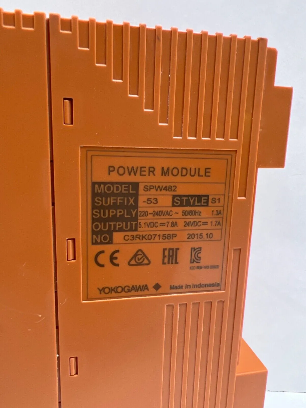 ماژول منبع تغذیه YOKOGAWA SPW482-53-S1