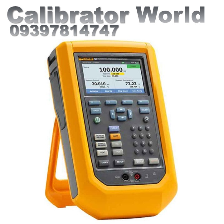 کالیبراتور فشار تمام اتوماتیک فلوک مدل 729 با صفحه نمایش رنگی در محیط صنعتی