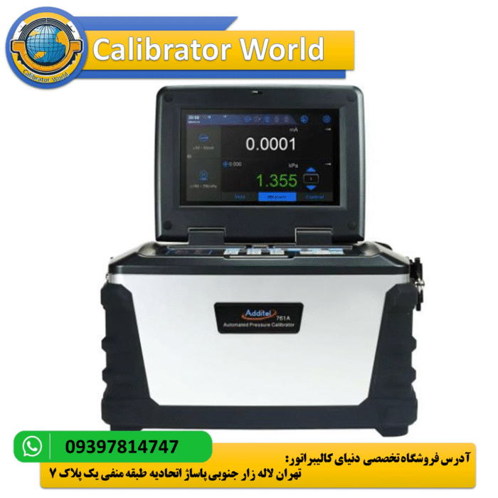 کالیبراتور فشار خودکار Additel ADT761A با صفحه نمایش لمسی و پورت‌های اتصال